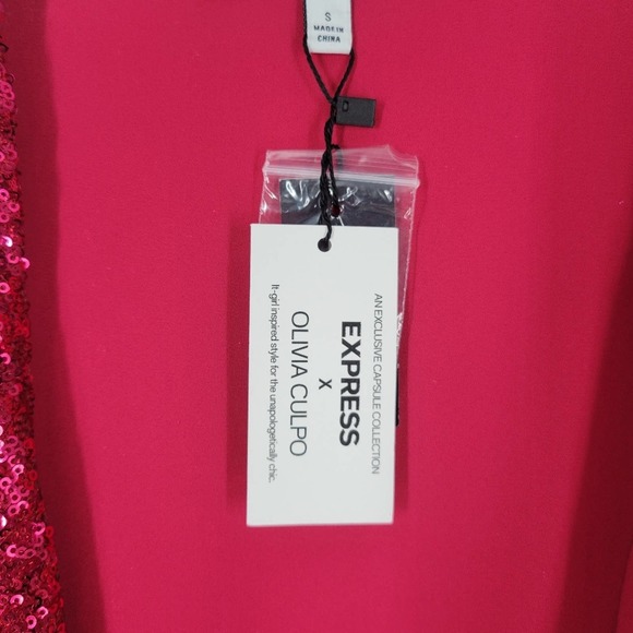 Express Pink Sequin Mini Dress - Picture 7 of 14